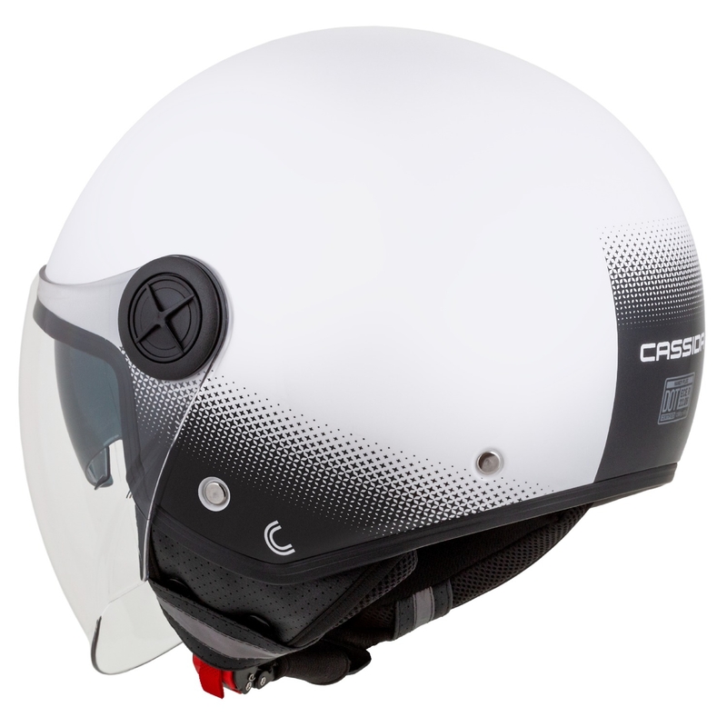 Casco moto aperto Cassida Handy Plus bianco-nero