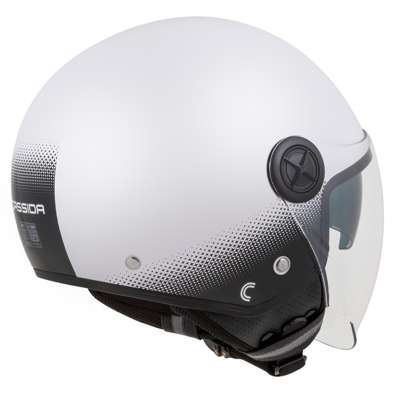 Casco moto aperto Cassida Handy Plus bianco-nero