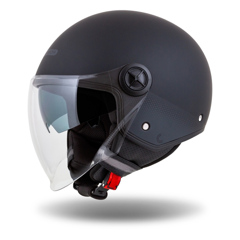 Casco moto aperto Cassida Handy Plus nero-grigio