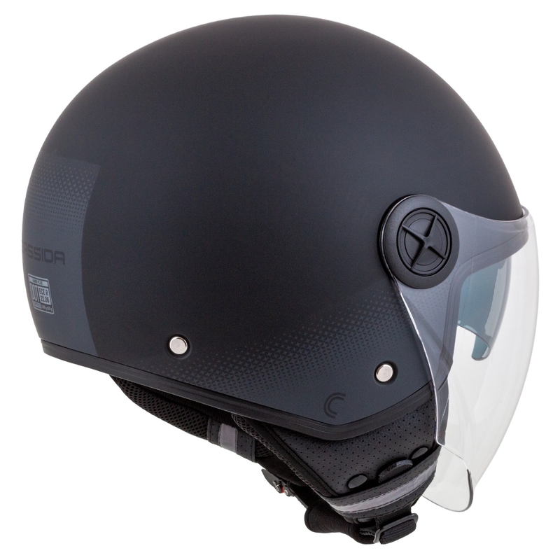 Casco moto aperto Cassida Handy Plus nero-grigio