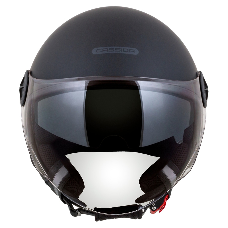 Casco moto aperto Cassida Handy Plus nero-grigio