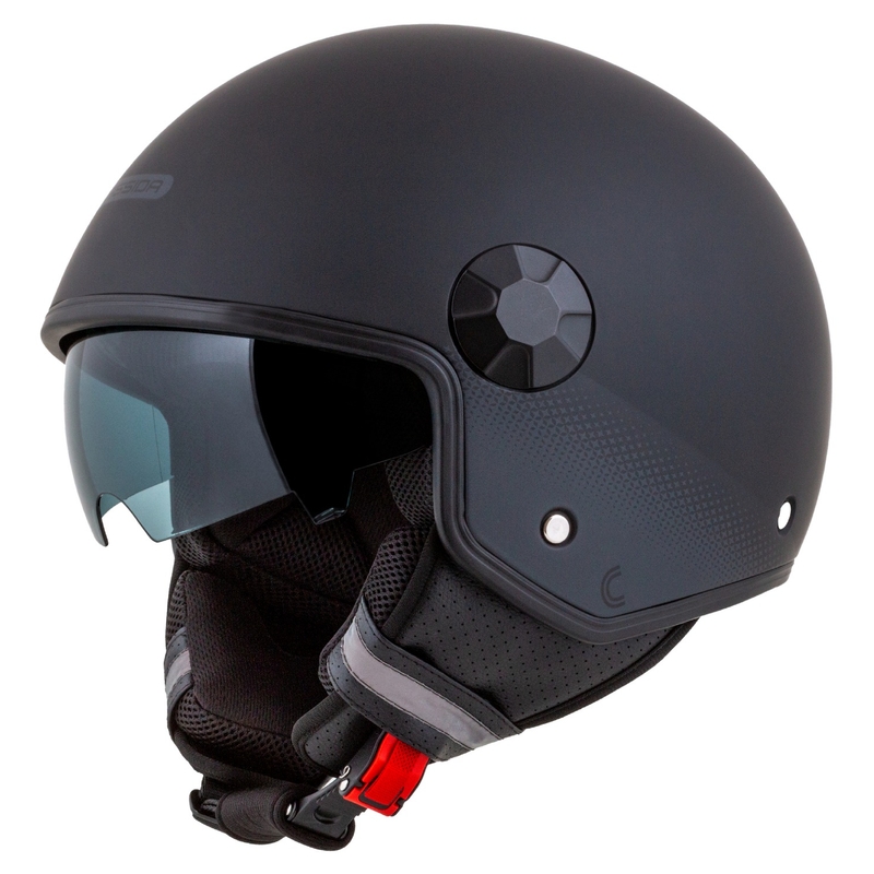 Casco moto aperto Cassida Handy Plus nero-grigio