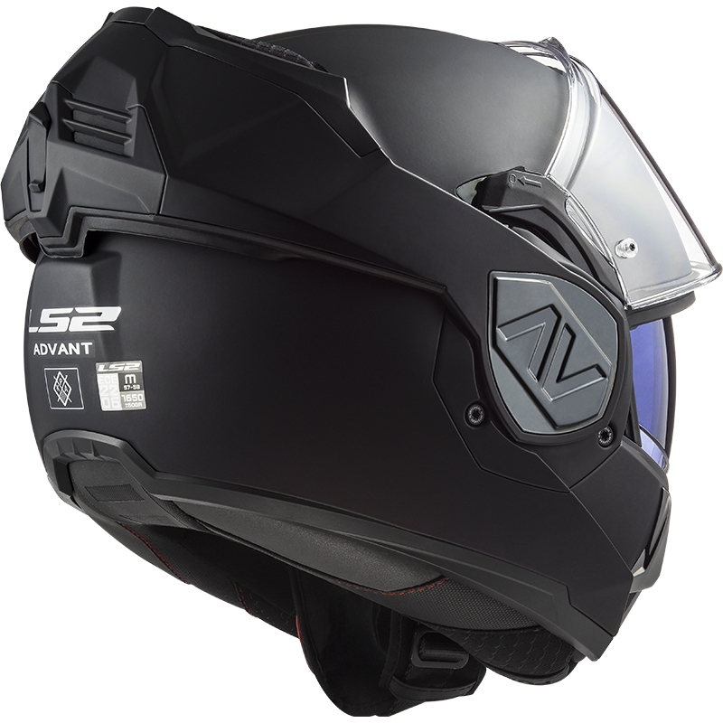 Casco moto flip-up LS2 FF906 Advant Solid nero opaco