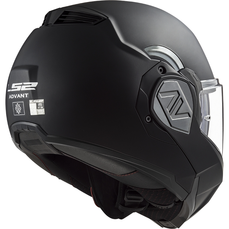 Casco moto flip-up LS2 FF906 Advant Solid nero opaco