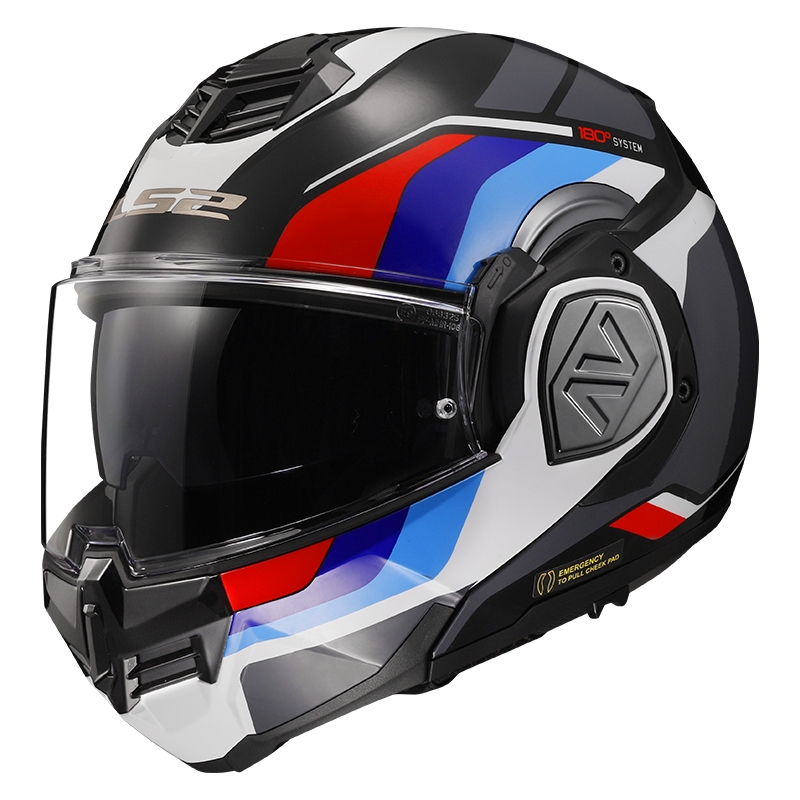 Casco moto flip-up LS2 FF906 Advant Sport nero-blu-rosso