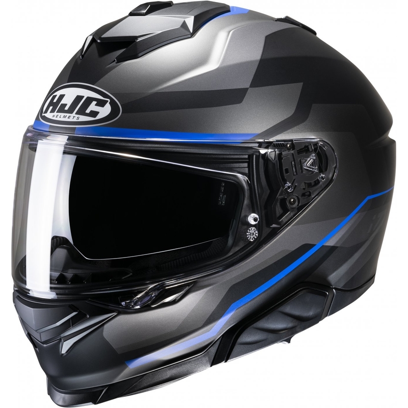 Casco moto integrale HJC i71 Nior MC2SF grigio-blu Saldi