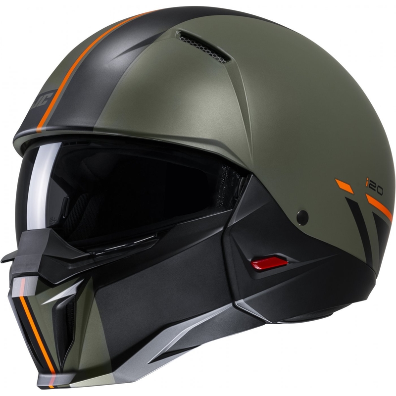 Casco aperto con maschera HJC i20 Batol MC4SF arancio-nero-verde Saldi