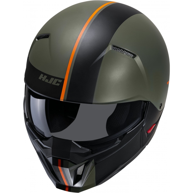 Casco aperto con maschera HJC i20 Batol MC4SF arancio-nero-verde Saldi