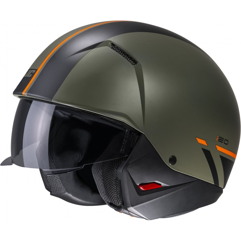 Casco aperto con maschera HJC i20 Batol MC4SF arancio-nero-verde Saldi