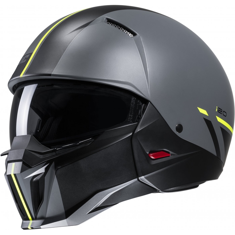 Casco aperto con maschera HJC i20 Batol MC3HSF nero-grigio-giallo fluo Saldi