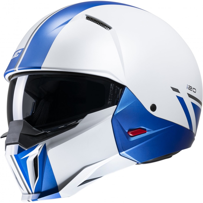 Casco aperto con maschera HJC i20 Batol MC2SF blu e bianco Saldi