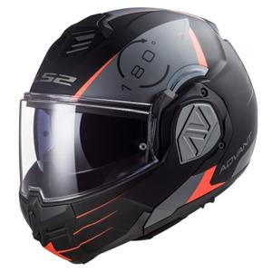 Casco moto ribaltabile LS2 FF906 Advant Codex 06 rosso-nero-grigio-titanio