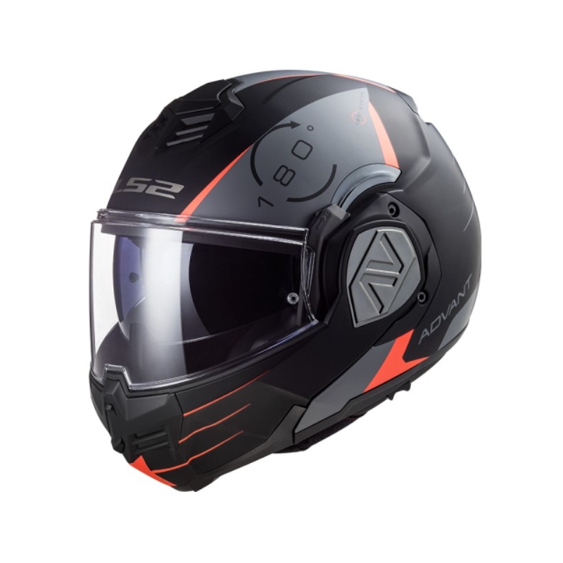 Casco moto modulare LS2 FF906 Advant Codex 06 rosso-nero-grigio-titanio
