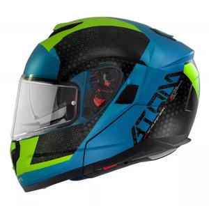 Casco moto apribile MT Atom SV Adventure A7 nero-verde-blu