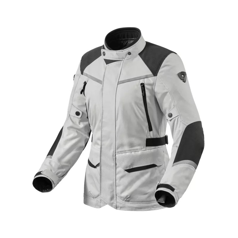Giacca da moto Revit Voltiac 3 H2O Donna Argento e Nero