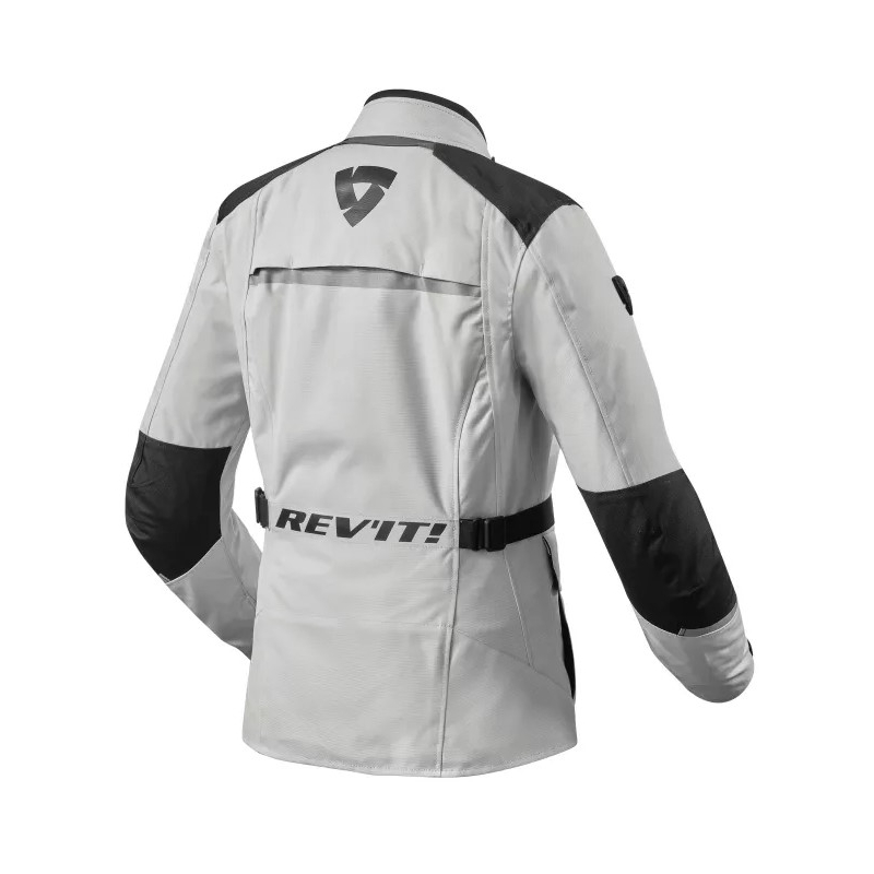 Giacca da moto Revit Voltiac 3 H2O Donna Argento e Nero
