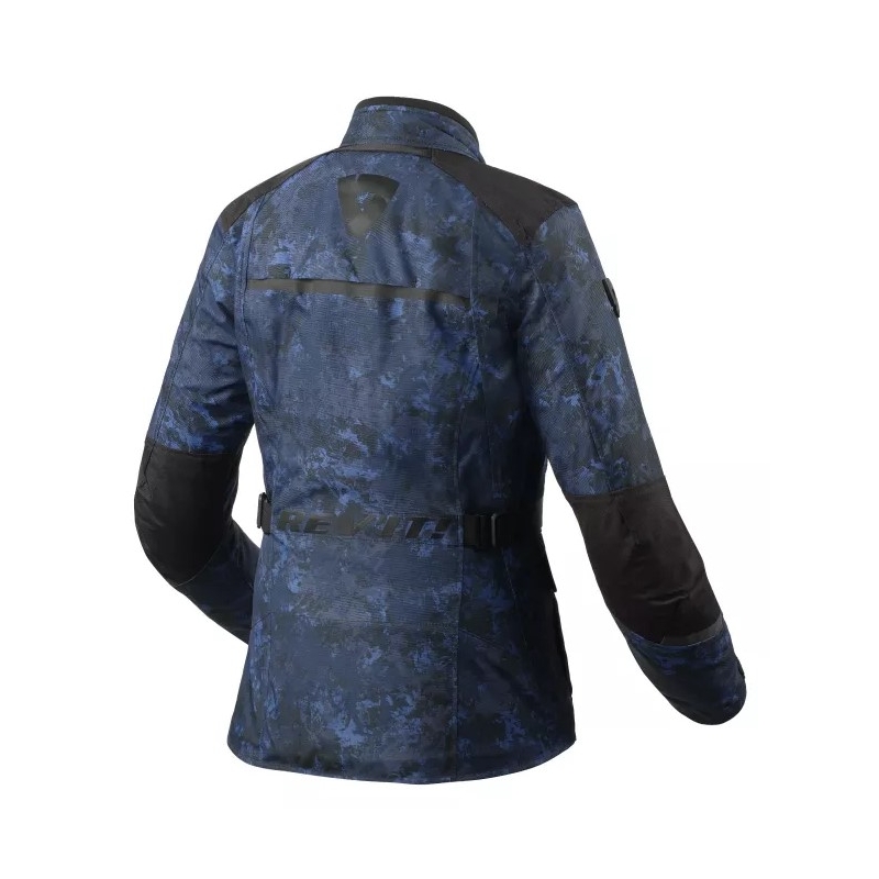 Giacca moto donna Revit Voltiac 3 H2O camo blu Saldi