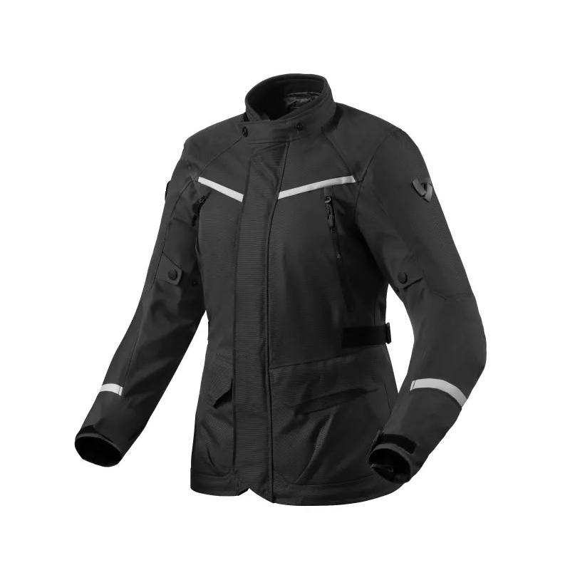 Giacca da moto Revit Voltiac 3 H2O nera e argento da donna