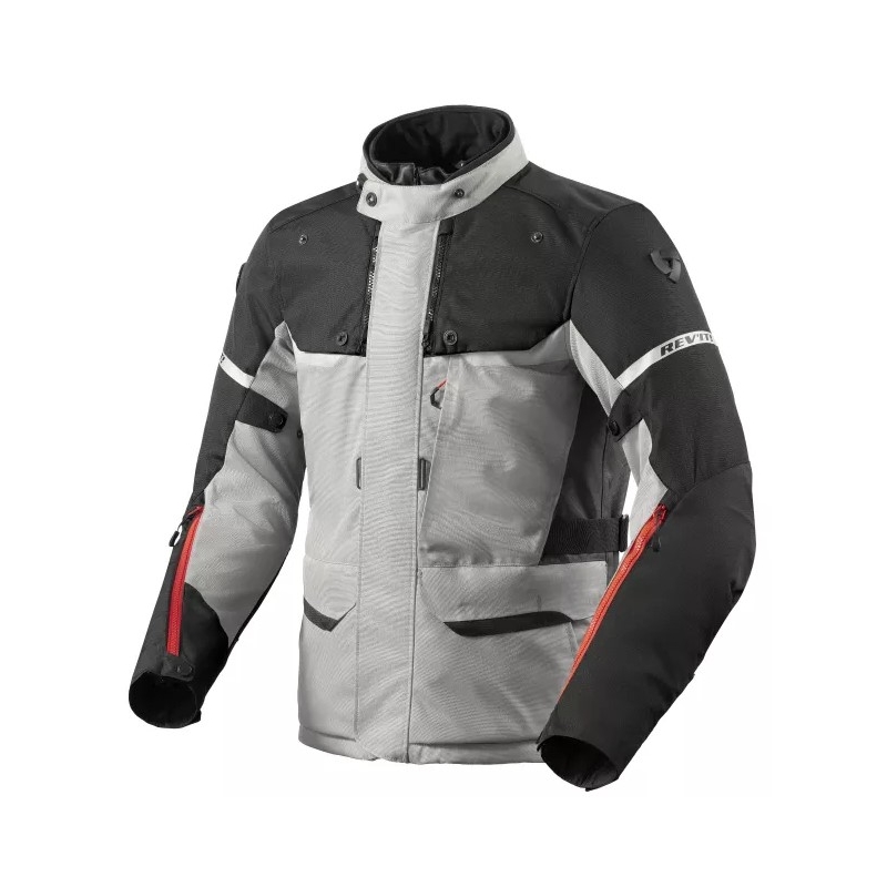 Giacca da moto Revit Outback 4 H2O argento-nero
