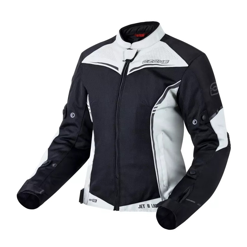 Giacca da moto Ozone Jet II Donna Grigio e Nero Saldi