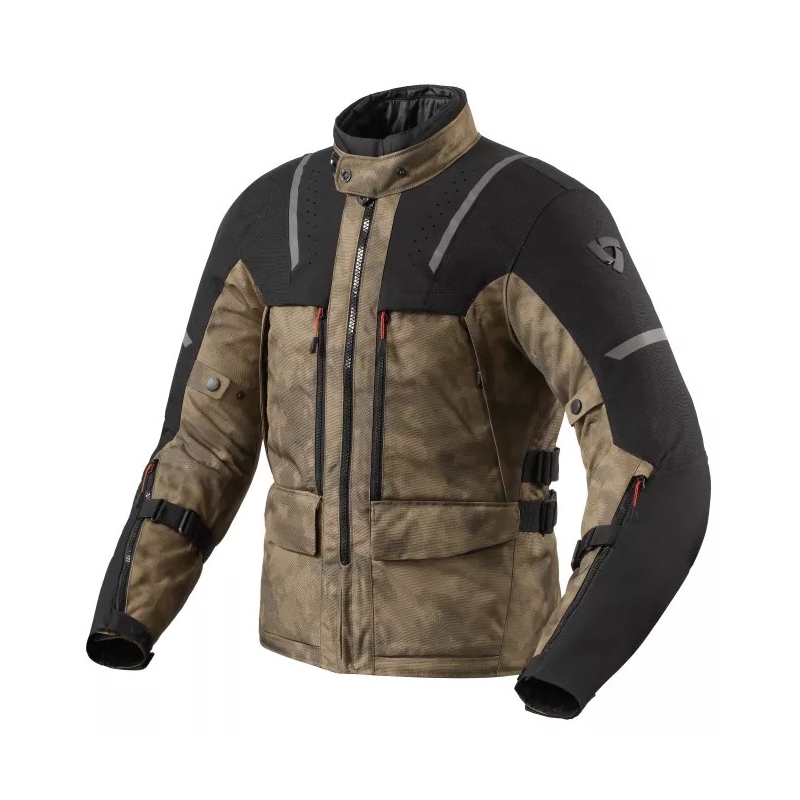 Giacca da moto Revit Offtrack 2 H2O nero-marrone Saldi