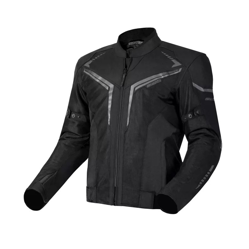 Giacca moto Ozone Flow nera Saldi