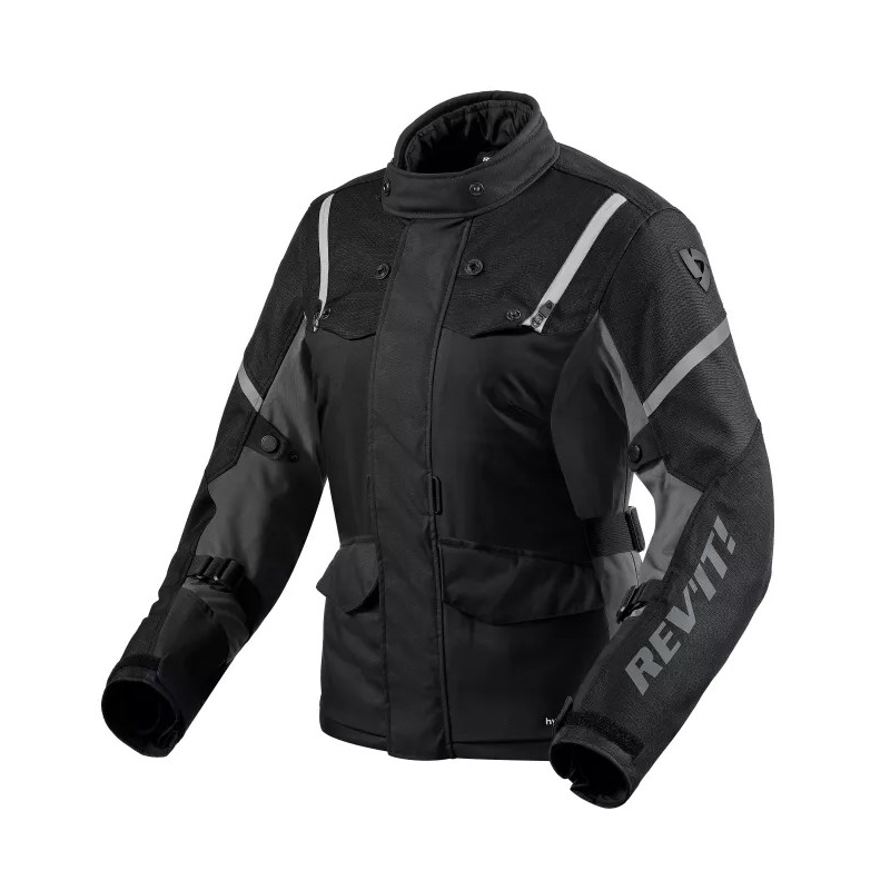 Giacca da moto Revit Horizon 3 H2O bianca e nera da donna