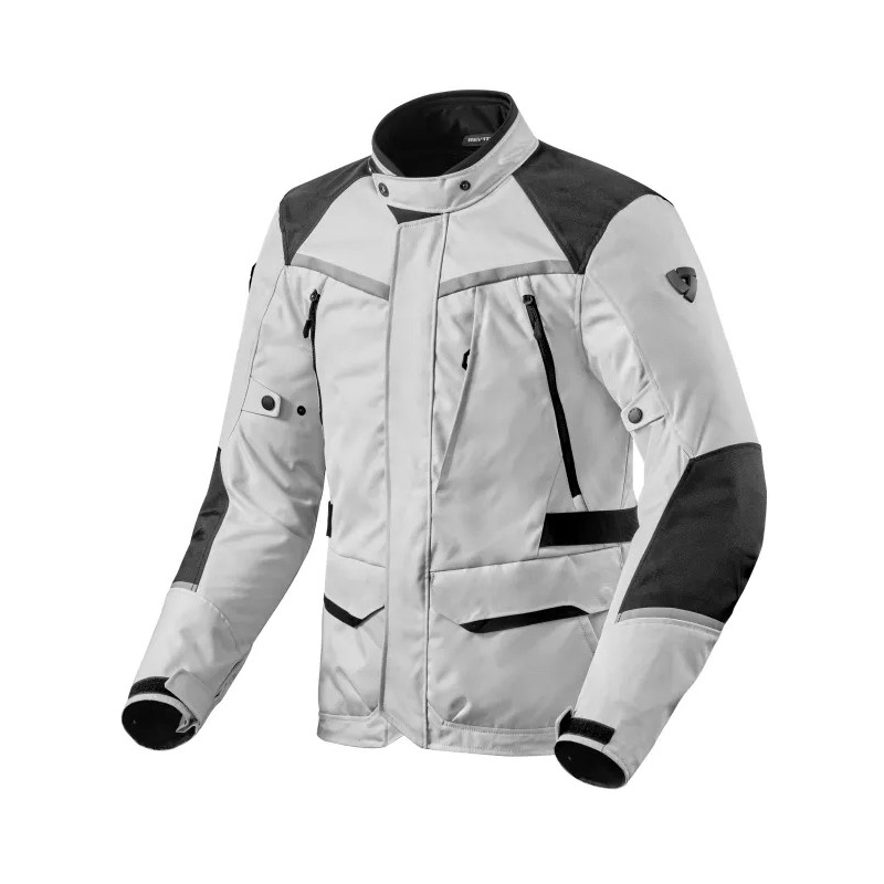 Giacca moto Revit Voltiac 3 H2O argento-nero