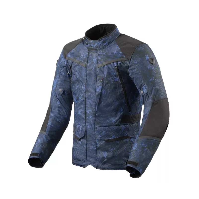 Giacca da moto Revit Voltiac 3 H2O camo blu Saldi