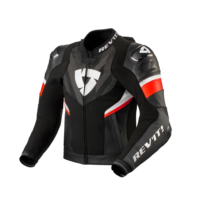 Giacca da moto Revit Hyperspeed 2 Pro nero-rosso fluo in saldo Saldi