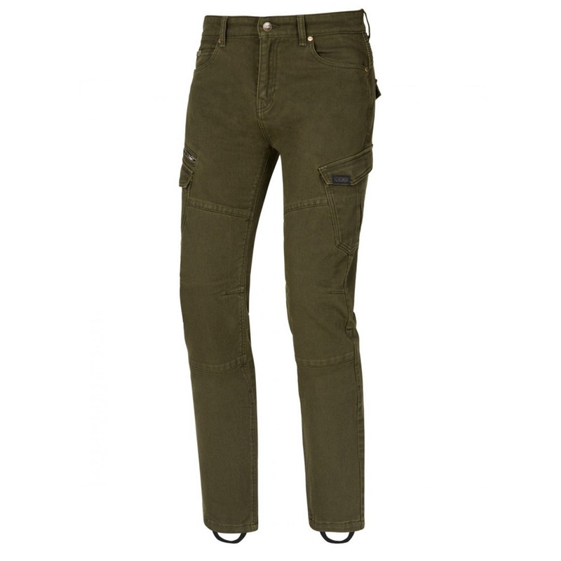 Jeansy na motorku SECA Badlands ARM khaki výprodej