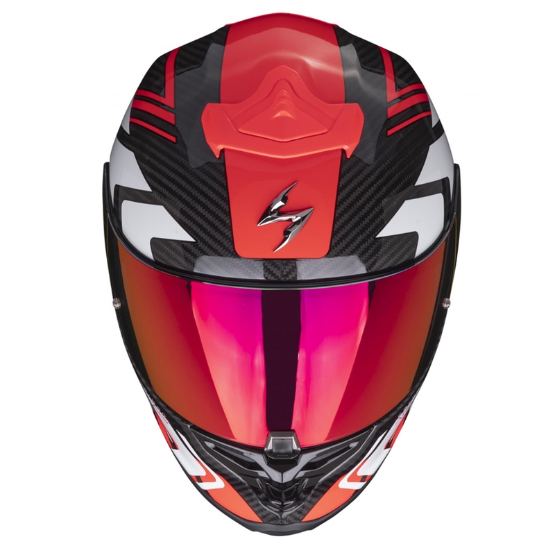 Casco integrale Scorpion EXO-R1 EVO Carbon Air Supra nero-rosso