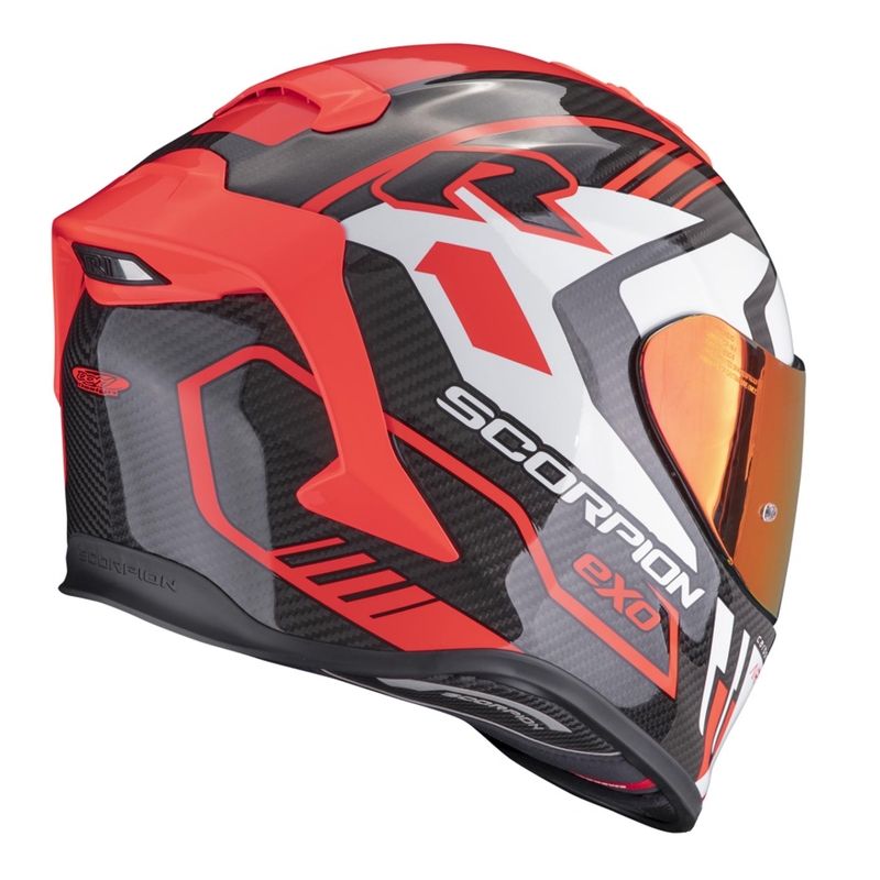 Casco integrale Scorpion EXO-R1 EVO Carbon Air Supra nero-rosso