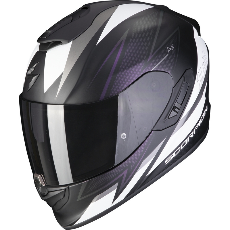Casco integrale Scorpion EXO-1400 EVO Air Thelios nero-bianco-viola