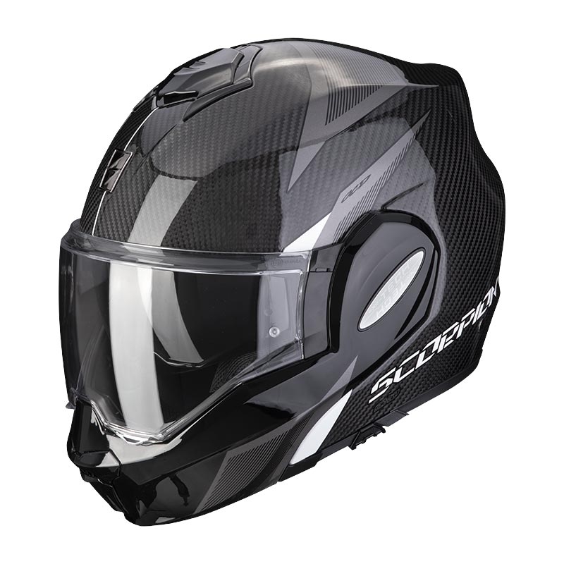 Scorpion EXO-TECH EVO Carbon Top nero e bianco