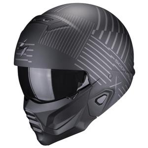 Casco aperto con maschera Scorpion EXO-COMBAT II Miles nero-argento opaco