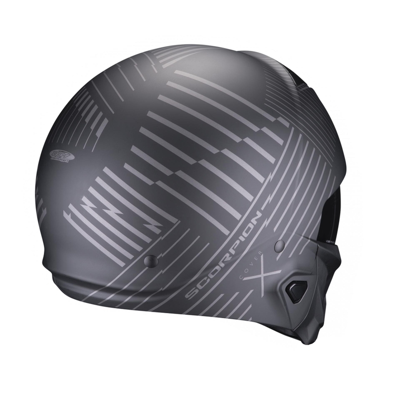 Casco aperto con maschera Scorpion EXO-COMBAT II Miles nero-argento opaco