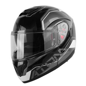 Casco moto MT Atom SV Quark nero-grigio-bianco lucido Saldi