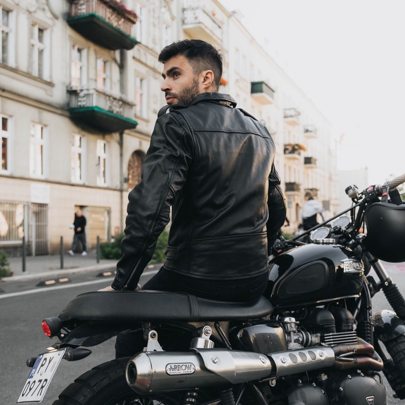 Giacca da moto Ozone Ramones nero