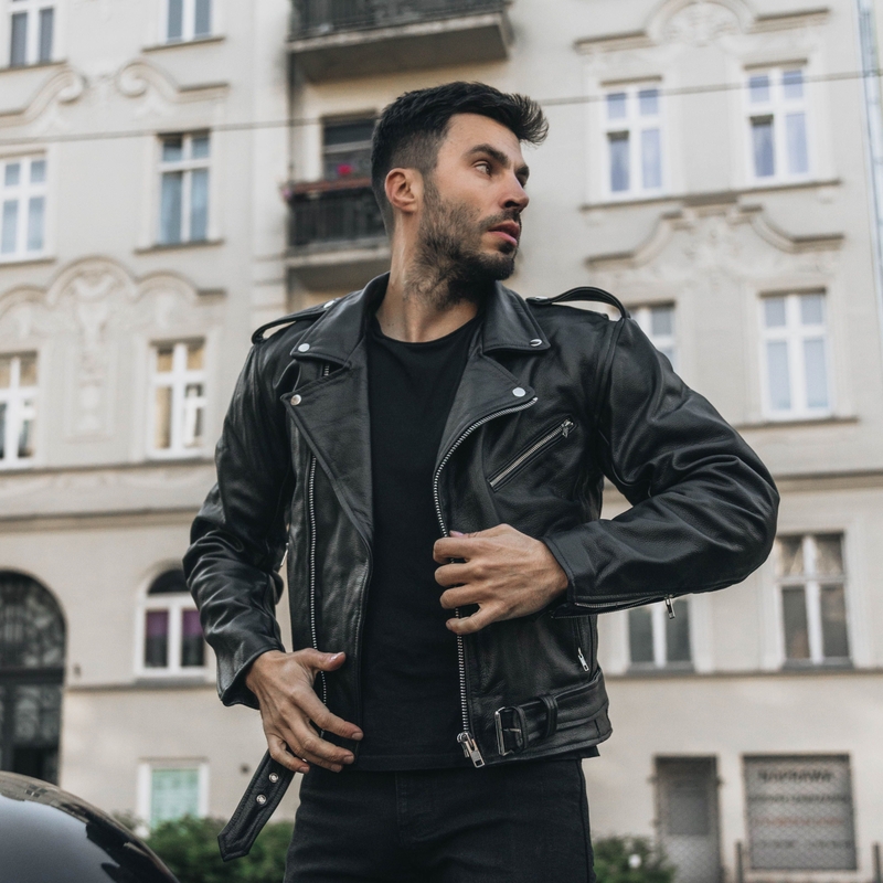Giacca da moto Ozone Ramones nero