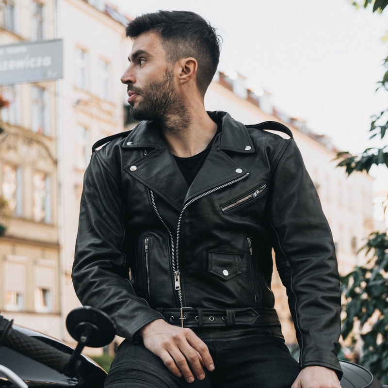 Giacca da moto Ozone Ramones nero