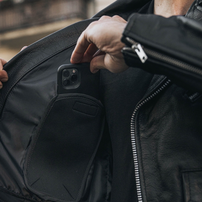 Giacca da moto Ozone Ramones nero