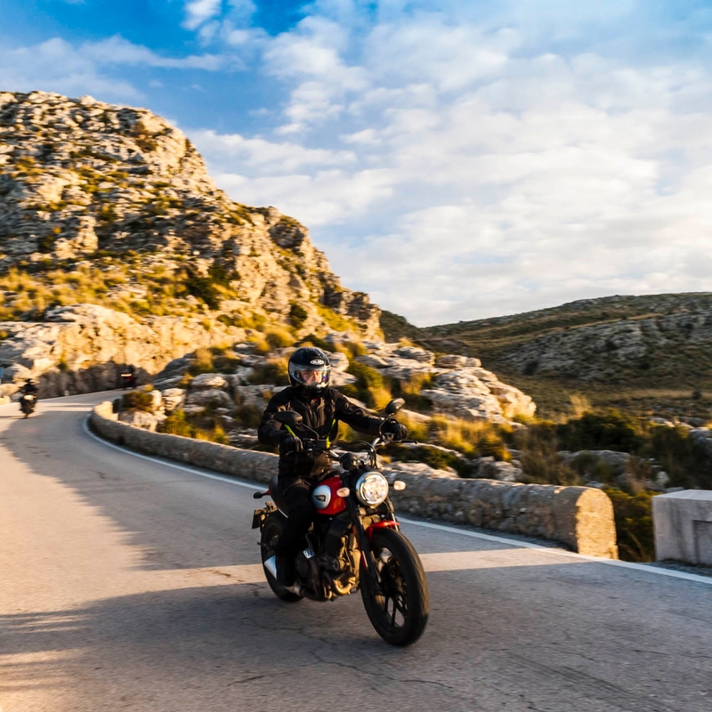 Giacca da moto Rebelhorn Borg nero-grigio scuro-giallo fluo