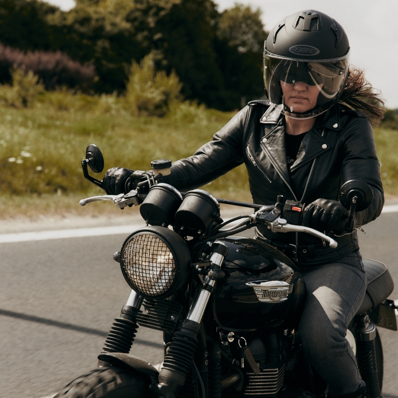 Giacca da moto Ozone Ramones Donna Nero