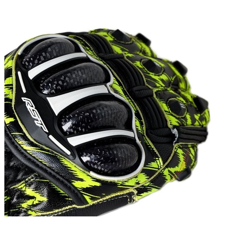 Rukavice na motorku RST Tractech Evo 4 CE černo-žluté žíhané výprodej