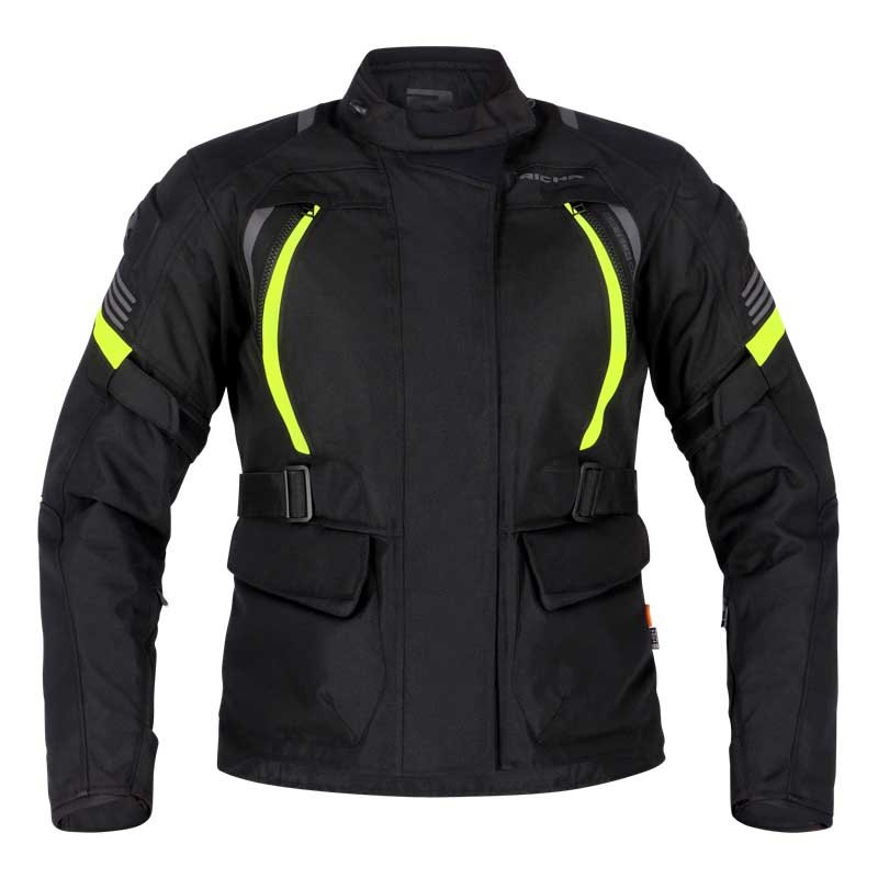 Giacca da moto RICHA Phantom 3 donna, nero-giallo fluo Saldi