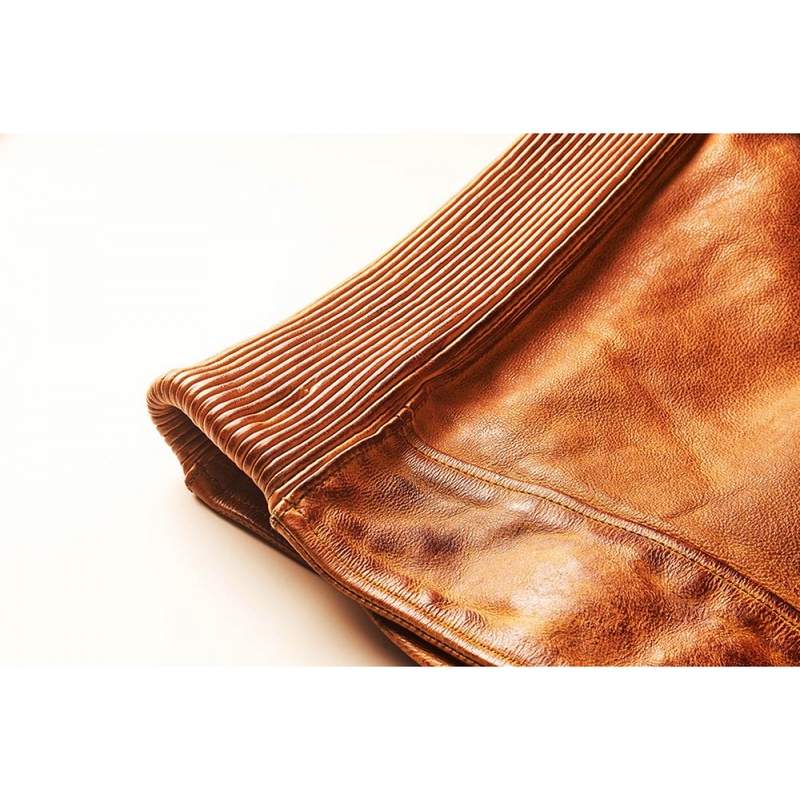 Giacca da moto in pelle Fuel Bourbon Brown Saldi