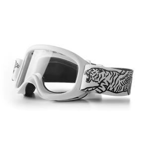 Occhiali da motocross Fuel Racing Division bianco e nero Saldi