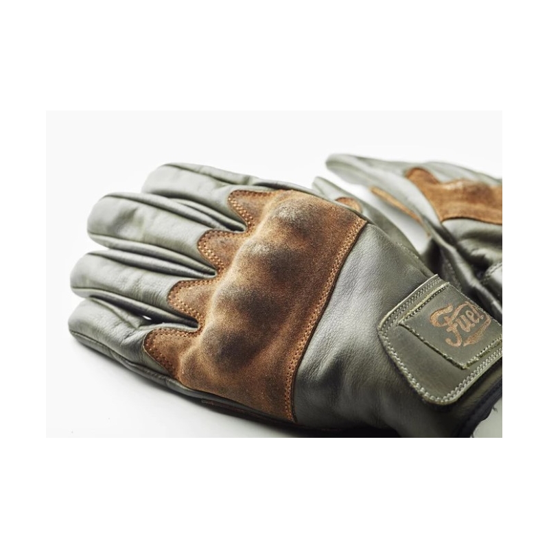 Guanti da moto Fuel Rodeo Verde-Marrone