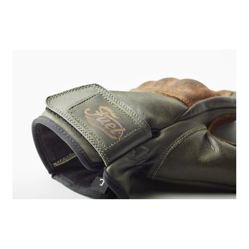 Guanti da moto Fuel Rodeo Verde-Marrone